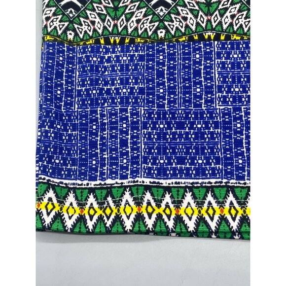 Renee C pencil skirt small boho graphic polyester blend stretch made in USA READ - Picture 3 of 5